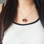 Brown Bear Pendant Necklace Model