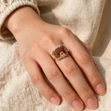 Brown Bear Ring on Model