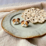 Bulldog stud earrings front