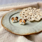 Bulldog stud earrings front