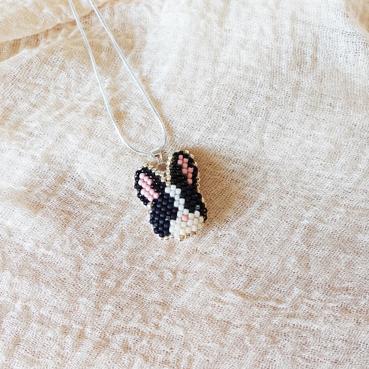 Bunny Necklace in Black Left