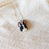 Bunny Necklace in Black Left