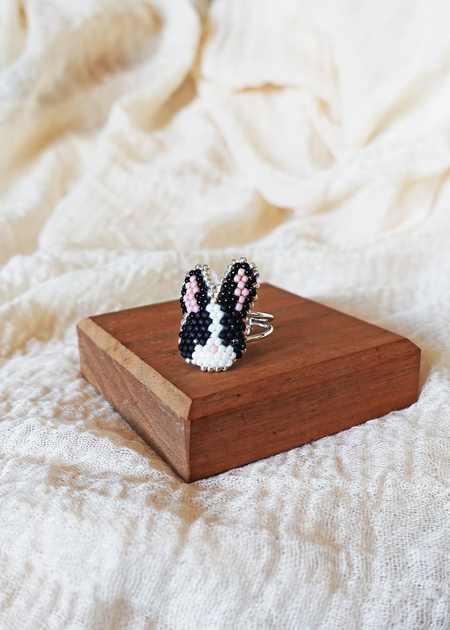 Bunny Ring in Black Display Right