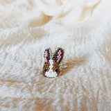 Bunny Ring in Brown Right