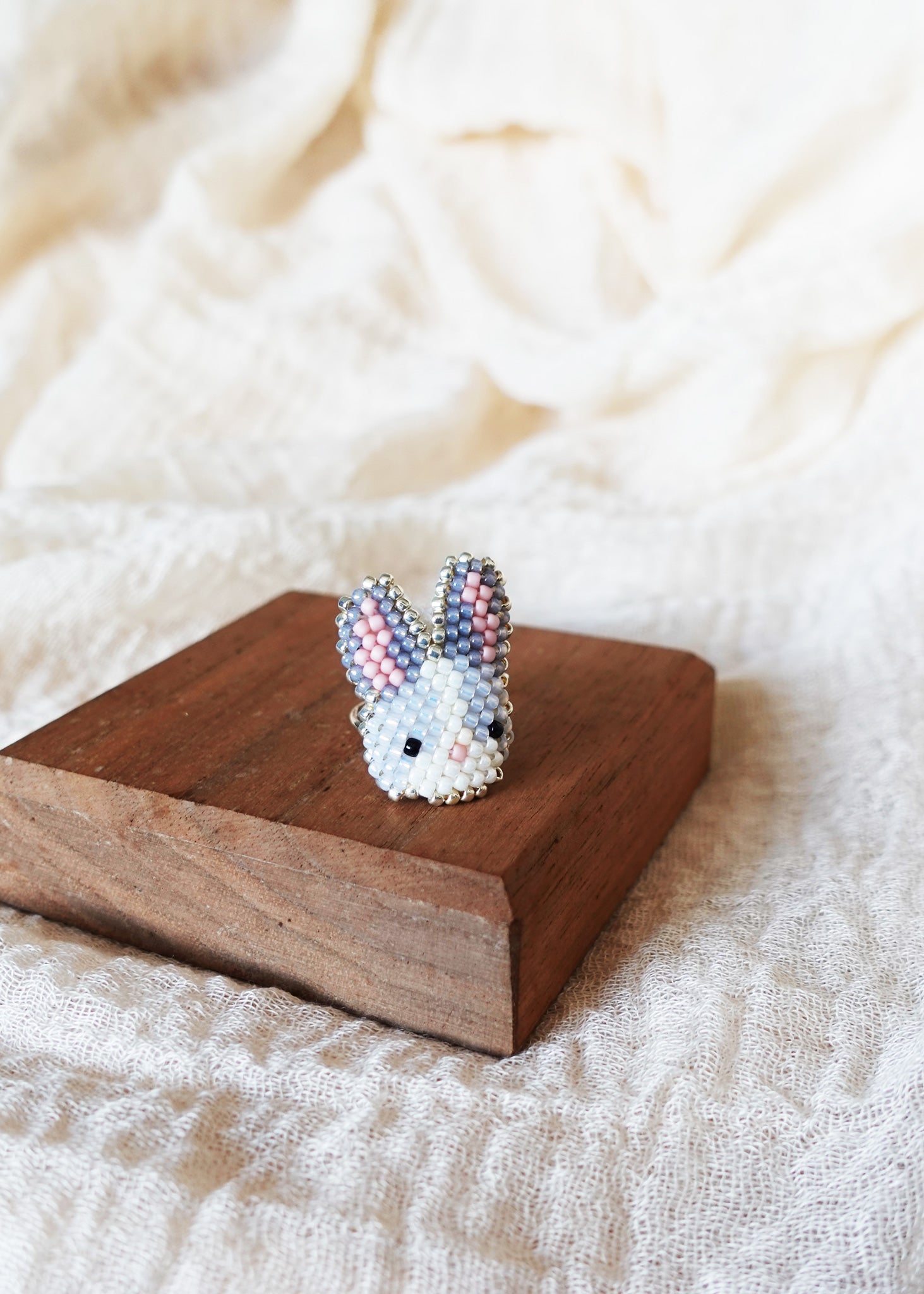 Bunny Ring in Grey Display Left