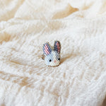Bunny Ring in Grey Left
