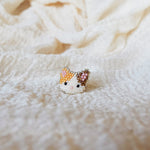 Calico Cat Ring in Orange and Brown Front