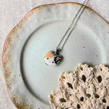 Calico cat necklace in stainless steel