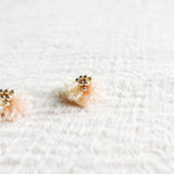 Camellia Clo Dip Stud Earrings in Blush Pink Right Front 2