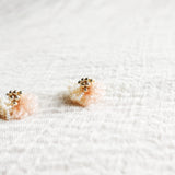 Camellia Clo Dip Stud Earrings in Blush Pink Right Front