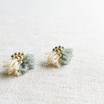 Camellia Clo Dip Stud Earrings in Smoke Grey Right