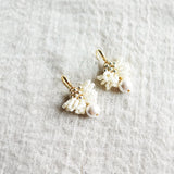 Camellia Clo Snowball Dangle Earrings Left Top 2