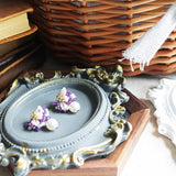 Camellia Mariota Bicolor Earrings in Royal Purple Plate