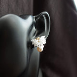 Camellia Mariota Earrings in Cloud White Bust