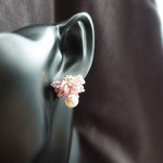 Camellia Mariota Earrings in Mauve Purple Bust