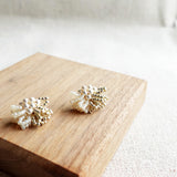 Camellia Pearl Dip Earrings in Ivory Display