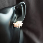 Camellia Stud Earrings in Blush Pink Bust