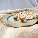 Chihuahua stud earrings front