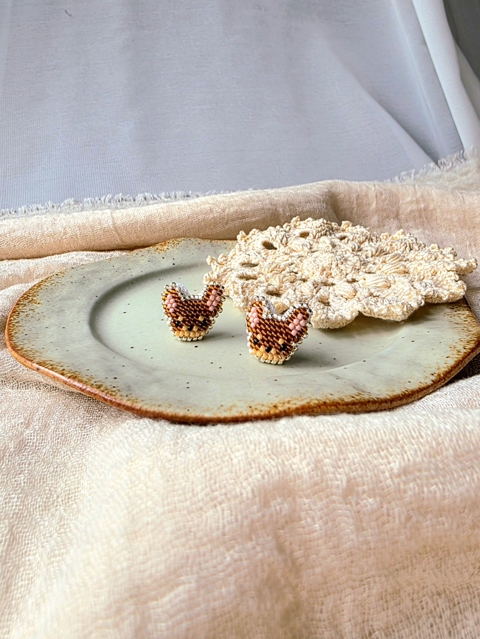 Chihuahua stud earrings front