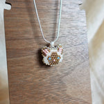 Colorpoint Cat Necklace in Chocolate Display Left