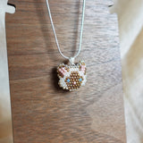 Colorpoint Cat Necklace in Chocolate Display Left