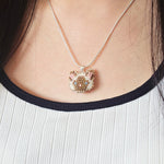 Colorpoint Cat Necklace in Chocolate Model Close