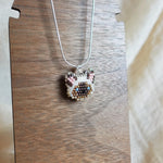 Colorpoint Cat Necklace in Seal Display Left