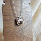 Colorpoint Cat Necklace in Seal Display Left