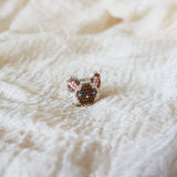 Colorpoint Cat Ring in Chocolate Left