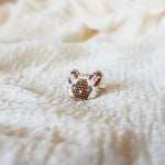 Colorpoint Cat Ring in Chocolate Right