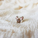 Colorpoint Cat Ring in Chocolate Right