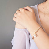 Cyme Petite Bracelet in White Model