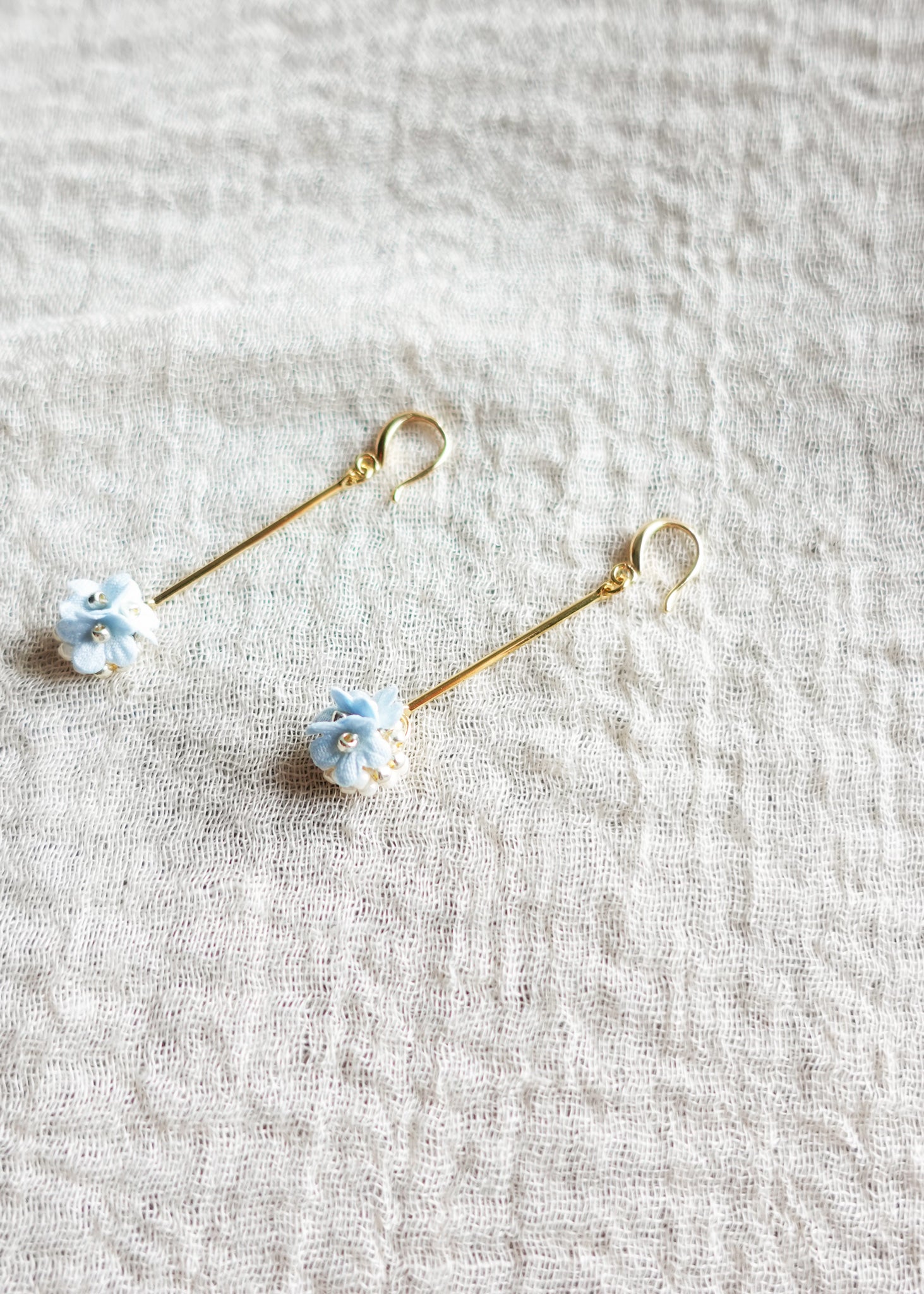 Cyme Petite Dangle Earrings in Blue Far Right