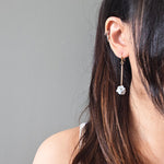 Flower Earrings Long Cyme Petite Dangle