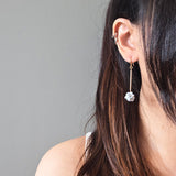 Flower Earrings Long Cyme Petite Dangle