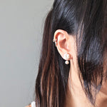 Flower Wedding Earrings Cyme Petite Snowball White