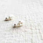 Cyme Petite Snowball Earrings in White Right Side