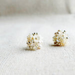 Cynthia Earrings in White Left