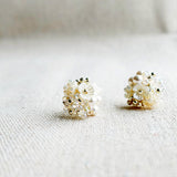 Cynthia Earrings in White Left