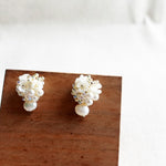 Cynthia Lilith Earrings in White Front