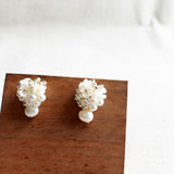 Cynthia Lilith Earrings in White Front