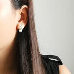 Cynthia Lilith Earrings in White Model