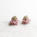 Dahlia Stud Earrings in Mauve Purple Left