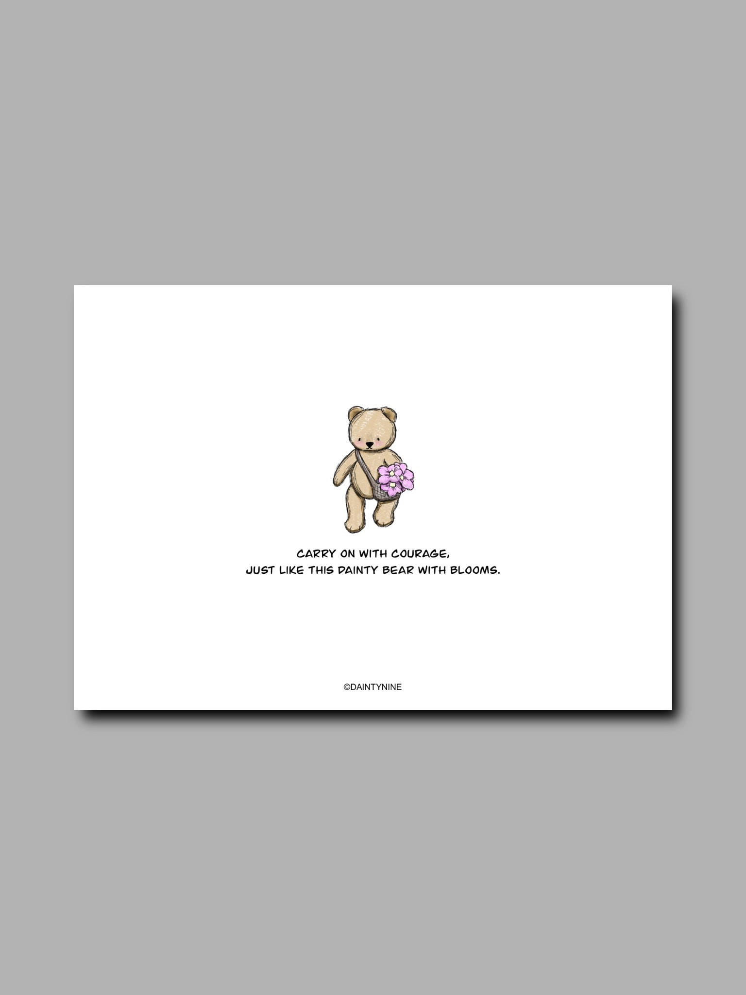 Dainty Bear Encouragement Card