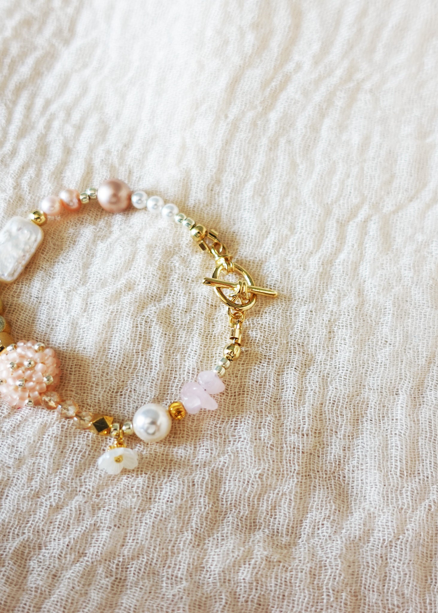 Dawn Serenade Bracelet in Blush Pink Clasp