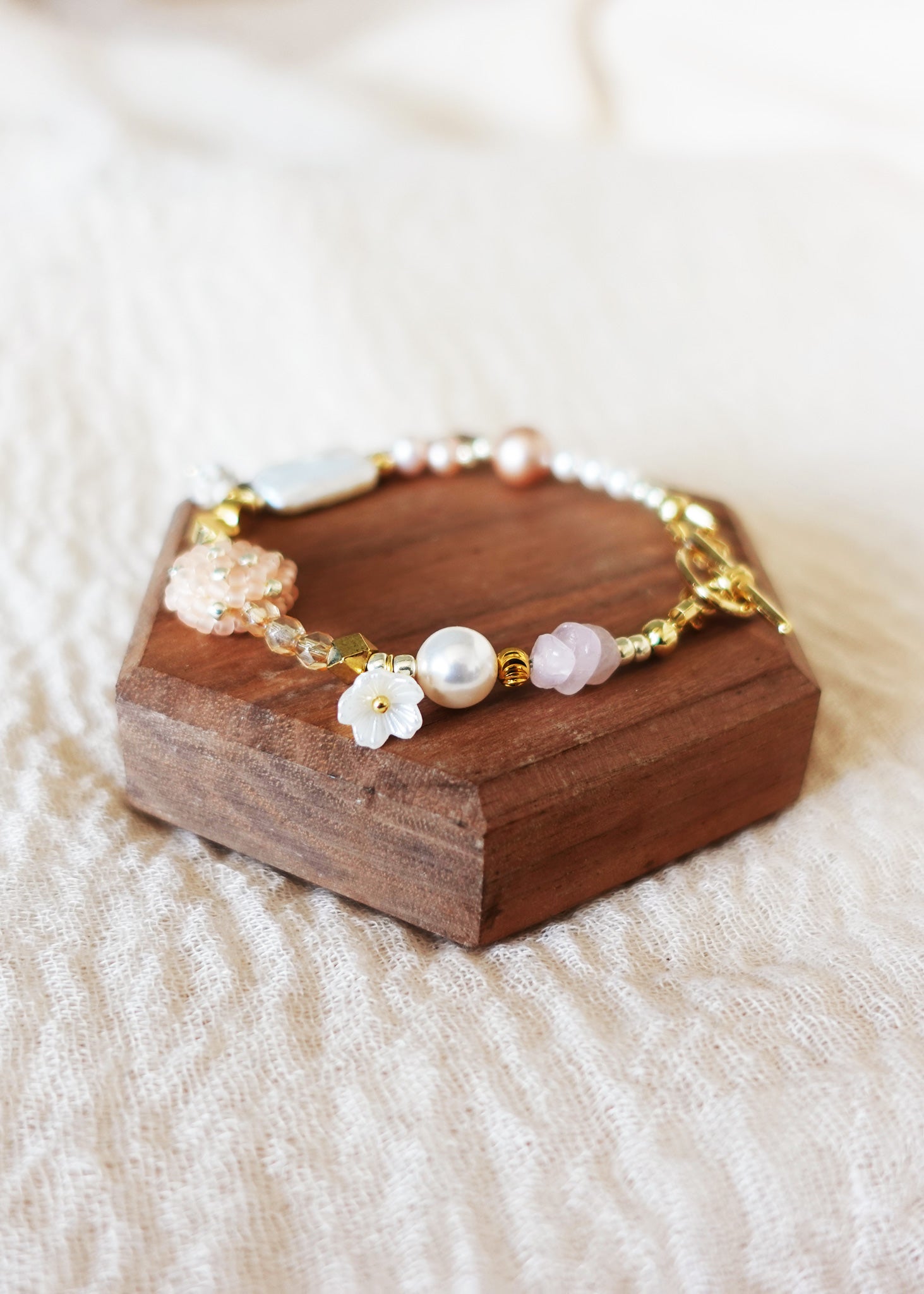Dawn Serenade Bracelet in Blush Pink Flower