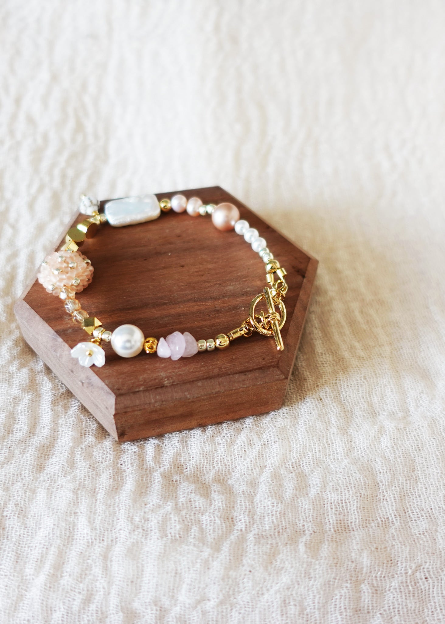 Dawn Serenade Bracelet in Blush Pink Front