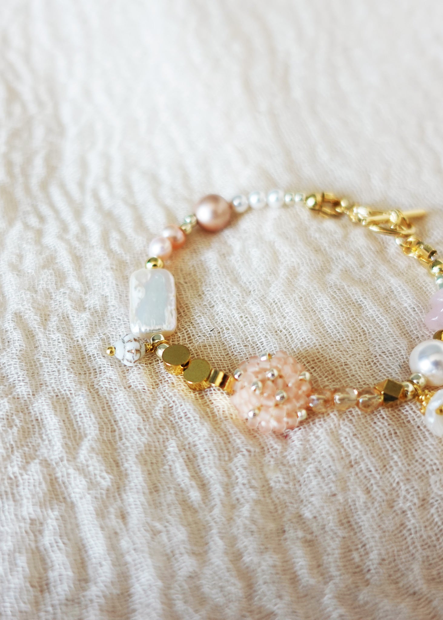Dawn Serenade Bracelet in Blush Pink Pearl