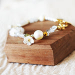 Dawn Serenade Bracelet in Cloud White Flower Close