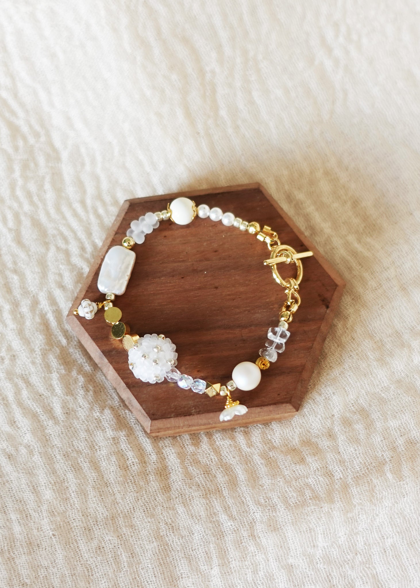 Dawn Serenade Bracelet in Cloud White Top Close